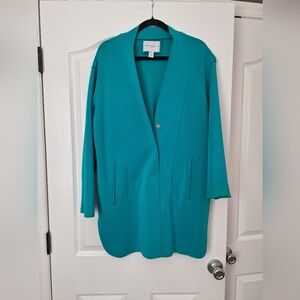 Carolina Belle Teal Open-Front Blazer